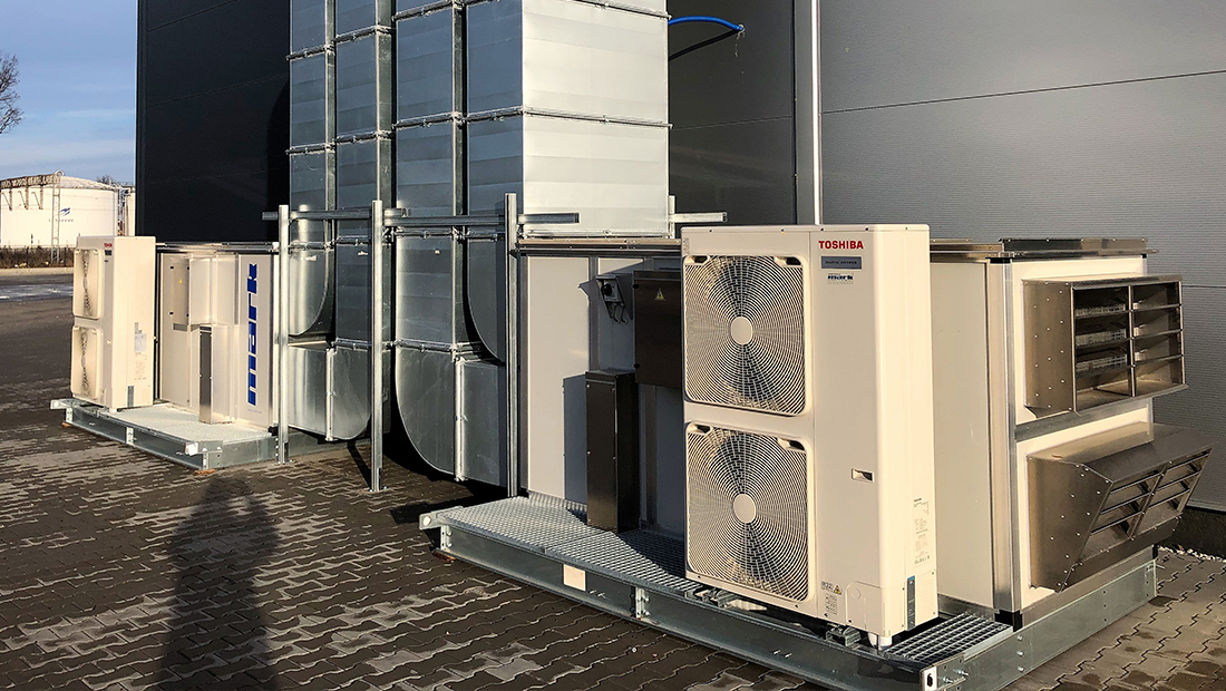 Advantages Mark air handling unit with heat pump are high efficiency and low energy consumption